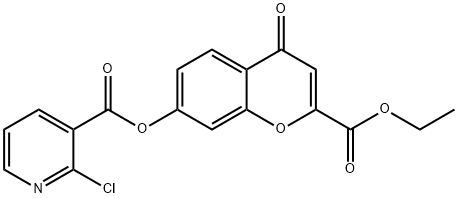 2-(ETHOXYCARBONYL)-4-OXO-4H-CHROMEN-7-YL 2-CHLORONICOTINATE 结构式