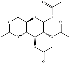 1,2,3-TRI-O-ACETYL-4,6-O-ETHYLIDENE-D-GLUCOPYRANOSE 结构式