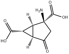 Bicyclo[3.1.0]hexane-2,6-dicarboxylic acid, 2-amino-4-oxo-, (1S,2S,5R,6R)- 结构式