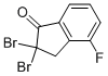 2,2-DIBROMO-2,3-DIHYDRO-4-FLUORO-1H-INDEN-1-ONE 结构式