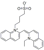 2-[(1-ethyl-2(1H)-quinolylidene)methyl]-1-(4-sulphonatobutyl)quinolinium 结构式