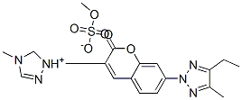 1-[7-(4-乙基-5-甲基-2H-1,2,3-三唑-2-基)-2-氧代-2H-1-苯并吡喃-3-基]-4-甲基-1H-1,2,4-三唑甲酯硫酸盐 结构式