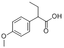 2-(4-methoxyphenyl)butanoic acid 结构式