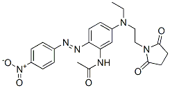 N-[5-[[2-(2,5-dioxo-1-pyrrolidinyl)ethyl]ethylamino]-2-[(4-nitrophenyl)azo]phenyl]acetamide 结构式