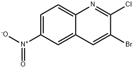 3-溴-2-氯-6-硝基-喹啉 结构式