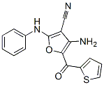 3-Furancarbonitrile,  4-amino-2-(phenylamino)-5-(2-thienylcarbonyl)- 结构式