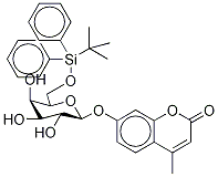 4-Methylumbelliferyl 6-O-(tert-Butyldiphenylsilyl)-β-D-galactopyranoside 结构式