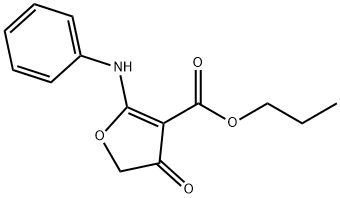 3-Furancarboxylic  acid,  4,5-dihydro-4-oxo-2-(phenylamino)-,  propyl  ester 结构式