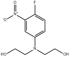 2,2'-[(4-氟-3-硝基苯基)亚氨基]双乙醇 结构式