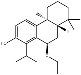 2-Phenanthrenol, 10-ethoxy-4b,5,6,7,8,8a,9,10-octahydro-4b,8,8-trimethyl-1-(1-methylethyl)-, (4bS,8aS,10R)- 结构式