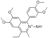 1-(3,4-Dimethoxyphenyl)-4-ethyl-6,7-dimethoxy-3-methylisoquinolin-2-ium-2-amine anion 结构式