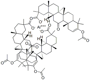 aluminium 3-acetoxy-11-oxoolean--2-ene-29-oate 结构式