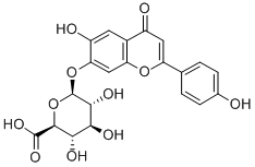 芹菜素-7-葡萄糖醛酸 结构式