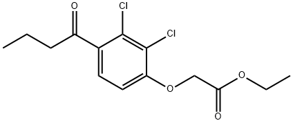 Acetic acid, [2,3-dichloro-4-(1-oxobutyl)phenoxy]-, ethyl ester 结构式