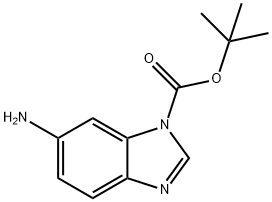6-氨基-1H-苯并[D]咪唑-1-羧酸叔丁酯 结构式