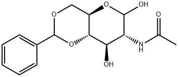 2-乙酰氨基-4,6-O-亚苄基-2-脱氧-D-吡喃葡萄糖 结构式