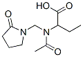 Butanoic  acid,  2-[acetyl[(2-oxo-1-pyrrolidinyl)methyl]amino]- 结构式