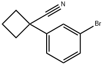 1-(3-溴苯基)环丁烷-1-甲腈 结构式