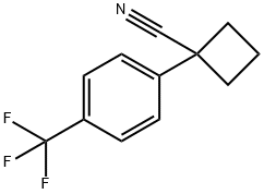 1-[4-(TRIFLUOROMETHYL)PHENYL]CYCLOBUTANE-1-CARBONITRILE 结构式