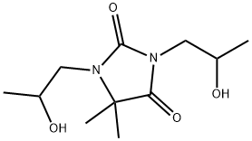 1,3-Bis(2-hydroxypropyl)-5,5-dimethyl-2,4-imidazolidinedione 结构式