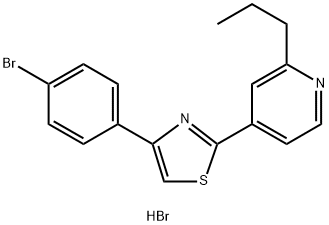 4-[4-(4-溴-苯基)-噻唑-2-基]-2-丙基-吡啶 结构式