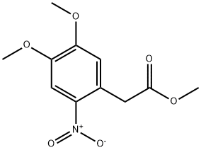 2-(4,5-二甲氧基-2-硝基-苯基)乙酸甲酯 结构式