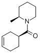 (2S)-2-METHYLPIPERIDINYL (1S)-3-CYCLOHEXENE-1-CARBOXAMIDE 结构式