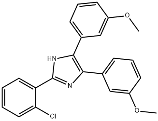 2-(2-chlorophenyl)-4,5-bis(3-methoxyphenyl)-1H-imidazole 结构式