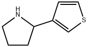 2-(噻吩-3-基)吡咯烷 结构式