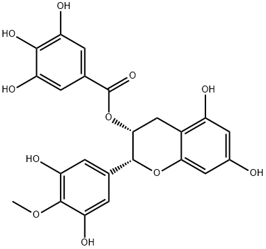 (-)-表没食子儿茶素-4-O-甲基醚没食子酸酯 结构式
