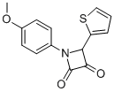 1-(4-METHOXYPHENYL)-4-(2-THIENYL)-2,3-AZETIDINEDIONE 结构式