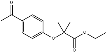 ethyl 2-(4-acetylphenoxy)-2-methylpropionate 结构式
