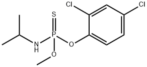 N-[(2,4-dichlorophenoxy)-methoxy-phosphinothioyl]propan-2-amine 结构式