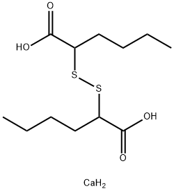2,2'-dithiobishexanoic acid, calcium salt  结构式