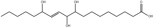 9,10,13-trihydroxy-11-octadecenoic acid 结构式