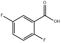 2,5-二氟苯甲酸 结构式