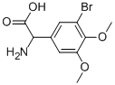 AMINO-(3-BROMO-4,5-DIMETHOXY-PHENYL)-ACETIC ACID 结构式