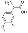 氨基-(3-氟-4-甲氧基-苯基)-乙酸 结构式