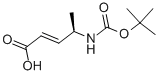 2-Pentenoicacid,4-[[(1,1-dimethylethoxy)carbonyl]amino]-,(2E,4R)-(9CI) 结构式