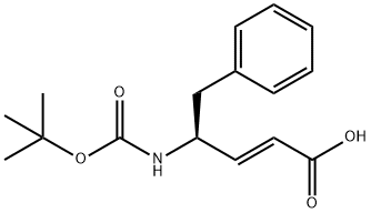 Boc-(S)-4-aMino-5-phenyl-2-pentenoic acid 结构式