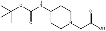 [4-[(叔丁氧羰基)氨基]哌啶-1-基]乙酸 结构式