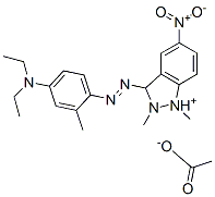 3-[[4-(diethylamino)-o-tolyl]azo]-1,2-dimethyl-5-nitro-1H-indazolium acetate 结构式