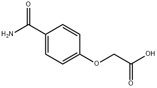 (4-氨基甲酰基苯氧基)乙酸 结构式