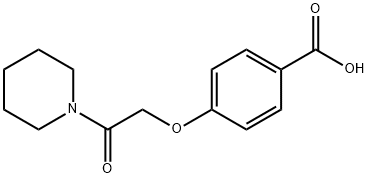4-[2-oxo-2-(piperidin-1-yl)ethoxy]benzoic acid 结构式