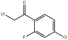 2-氯-1-(4-氯-2-氟苯)乙酰 结构式