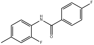 4-氟-N-(2-氟-4-甲基苯)苯甲酰胺 结构式