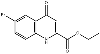 6-Bromo-1,4-dihydro-4-oxoquinoline-2-carboxylic acid ethyl ester 结构式