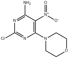 2-氯-6-(4-吗啉基)-5-硝基嘧啶-4-胺 结构式