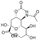 (2S,4S,5R,6R)-5-acetamido-4-acetyloxy-2-hydroxy-6-[(1S,2R)-1,2,3-trihydroxypropyl]oxane-2-carboxylic acid 结构式
