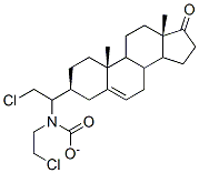 17-oxo-5-androsten-3beta-yl-N,N-bis(2'-chloroethyl)carbamate 结构式